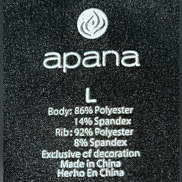 Apana Black Cinch Ankle Workout Pants w/ Pockets Womens Size Large EUC! - Picture 14 of 14